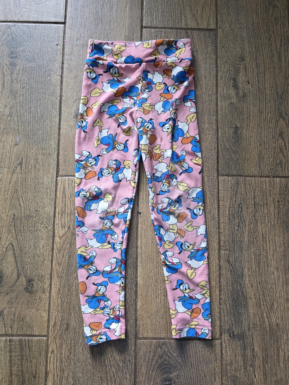 Kids Pink Donald Duck Print Leggings LulaRoe Xs